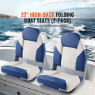 Uimoso 2pack Boat Seats High Back Folding Fishing Boat Seat Chair Sponge Padding