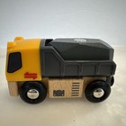 Brio World Wooden Railway Train Yellow Dump Truck With Gray Boulder Cargo