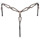 Black Leather With Copper Studs Browband Headstall   Breast Collar Reins New