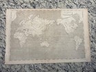 C  1830-1860   16x10  Map Of The World On Mercator   s Projection Historical Decor