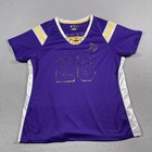 Minnesota Vikings Jersey Women 2xl Adrian Peterson 28 Sequins Purple Nfl