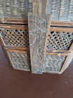 Vtg Woven Chinese Rattan Tiered Wedding Basket