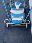 Vintage 50s Genuine Taylor-tot Baby Walker And Stroller Aqua Blue   White