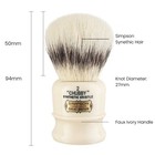 Simpson Shaving Brushes Chubby 2 Ch2 Synthetic Ivory Faux Handle