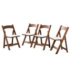Upholstered Folding Chair Space Saving Easy To Carry 4pcs Dining Room