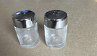 Vintage Continental Airlines Salt And Pepper Shakers Glass