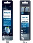 Philips Sonicare C3 Plaque Removal white Replacement Brush Heads  Black - 4 Pack