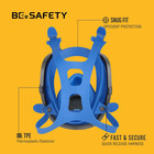 Full Face Respirator Mask With 2 A1 Organic Vapor Filters   8 P2 Dust Filters