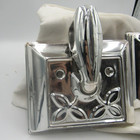 1960 s Silver Finish Stamped Metal Casket Handles 6 Inches Long