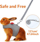 Bunny Harness And Leash Set  Soft Breathable Mesh Rabbit Leash Vest With Safety 