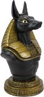 Ebros Egyptian God Anubis Bust Decorative Box Figurine In Black And Gold Finish