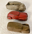 3 Vintage The Sun Rubber Co  Toy Cars Made In Usa