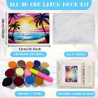 Sunset By The Beach Latch Hook Rug Kit For Adults Printed Rug Making Kit Hand   