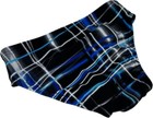 Speedo Men Black Blue Powerflex Eco Laser Sticks Competition Swim Brief Sz 24