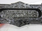 Vintage Made In England Cast Iron Mail Slot - letters 