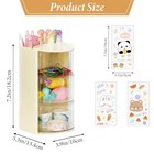 3-tier Clear Hair Accessories Organizer With Makeup Brush Holder  Beige
