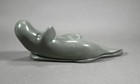Vintage Inuit Soapstone Carving Sculpture Whale Signed Joe Ittukallak 10  Long
