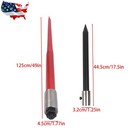 Hay Spear 49  Bale Spear 3000 Lbs Bale Spike Quick Attach W  2 Stabilizer Spears