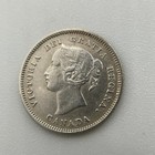 1900 Canada 5 Cents Silver  Nice  Oval  0  381