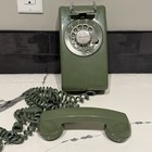 Vintage Stromberg-carlson Green Rotary Dial Wall Telephone Made In Usa  Untested