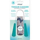 Portable Stainless Steel Tongue Cleaner With Bamboo Storage Pouch - 2 Pack