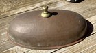 Vintage Hammered Copper   Brass Lid 11 5    X 7 5   