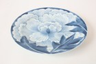 Mino Ware Japanese Ceramics Large Plate W  Large Peony Made In Japan