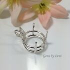 Sterling Silver Round Pre-notched Pendant Setting  4mm To 25mm  