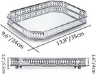 Perfume Vanity Mirror Tray - Durable Decorative Organizer For Dresser  Bedroo   