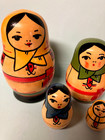 Vintage - Set Of 6 - Handmade Russian Nesting Dolls - 3 1 2  To 3 4  H 