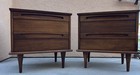 Mid Century Modern 2-drawer Walnut Night end Tables By American Of Martinsville
