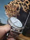 Michael Kors Silver Stainless Steel Roman Numeral Dress Wristwatch Analog
