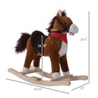 Kids Rocking Plush Horse Ride On Toy Moving Tail W scarf Child s Gift W  Sound