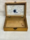 Antique J   P Coates Wooden Sewing Box