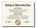 Novelty College School Diploma With Raised Gold Foil Seal