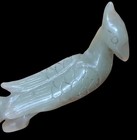 Antique Carved Jade Phoenix Figurine Chinese Light Green Translucent Color Bird