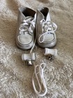 Vintage Stride Rite Baby toddler Lace Up Moccasin Shoes 5e White Leather 