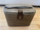 Vintage Celebrity New York Brown Hard Shell Train Case Makeup Vanity Case
