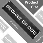 Beware Of Dog Warning Sign Aluminum 3x12 Inch black And White Weatherproof Rust