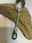Vintage Bermuda Sterling Silver Souvenir Spoon Enamel Flowers Bm Co 16g