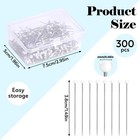 Sewing Pins  300 Pcs White Pearlized Ball Head Quilting Pins   Straight Pins    