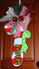 24    Custom Personalized Metal Candy Cane Door Hanger sign Christmas Decor