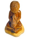 Bunny Rabbit   Boy Wood Hand Carved Statue Adorable 11   x 7    Usa Mde Vtg Easter