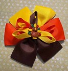 Thanksgiving Turkey Grosgrain Hair Bow 5 