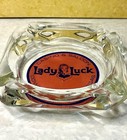 Vintage Pair Las Vegas Souvenir Lucky Ashtrays Lady Luck Casino And Fitzgeralds