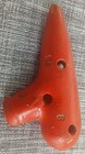 Antique H  Fiehn Vienna Austria Red Clay Ocarina Flute 10 Hole Vintage 5 
