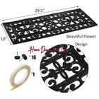Rubber Stair Step Treads Mat Scrolled Flower Outdoor Porch Traction   Choices
