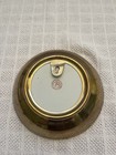 Vintage Chinese Opera Mask Porcelain Bowl 9    Encased In Brass Wall Hanger