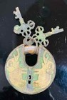 Vintage Brass Elephant Padlock   2 Keys Antique Style Engraved Design Gift Item