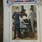 Print Ad 1920s Fashion Leaders Vintage Cardboard Ad 